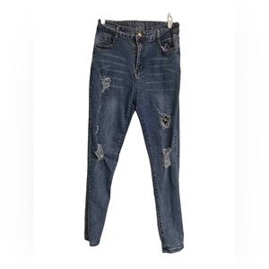 Distressed Blue Women's Jeans
